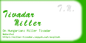 tivadar miller business card